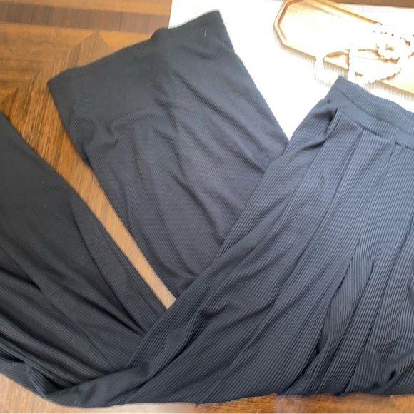 Womans size small saints & heart Palazzo Wide Leg Ribbed Pants - Picture 2 of 3